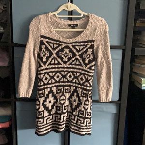 Style & Co. Knit Sweater with Aztec Pattern